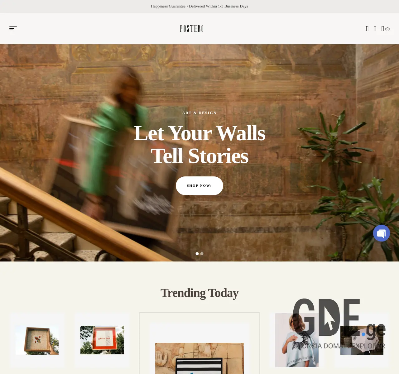 Screenshot of the site postero.ge at 2025-11-26