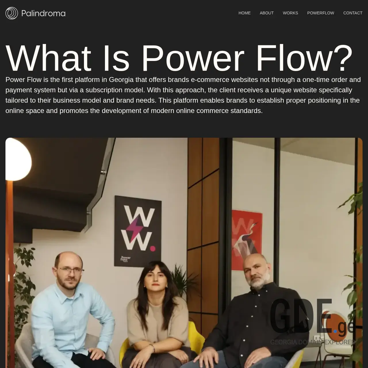 Screenshot of the site powerflow.ge at 2025-12-11
