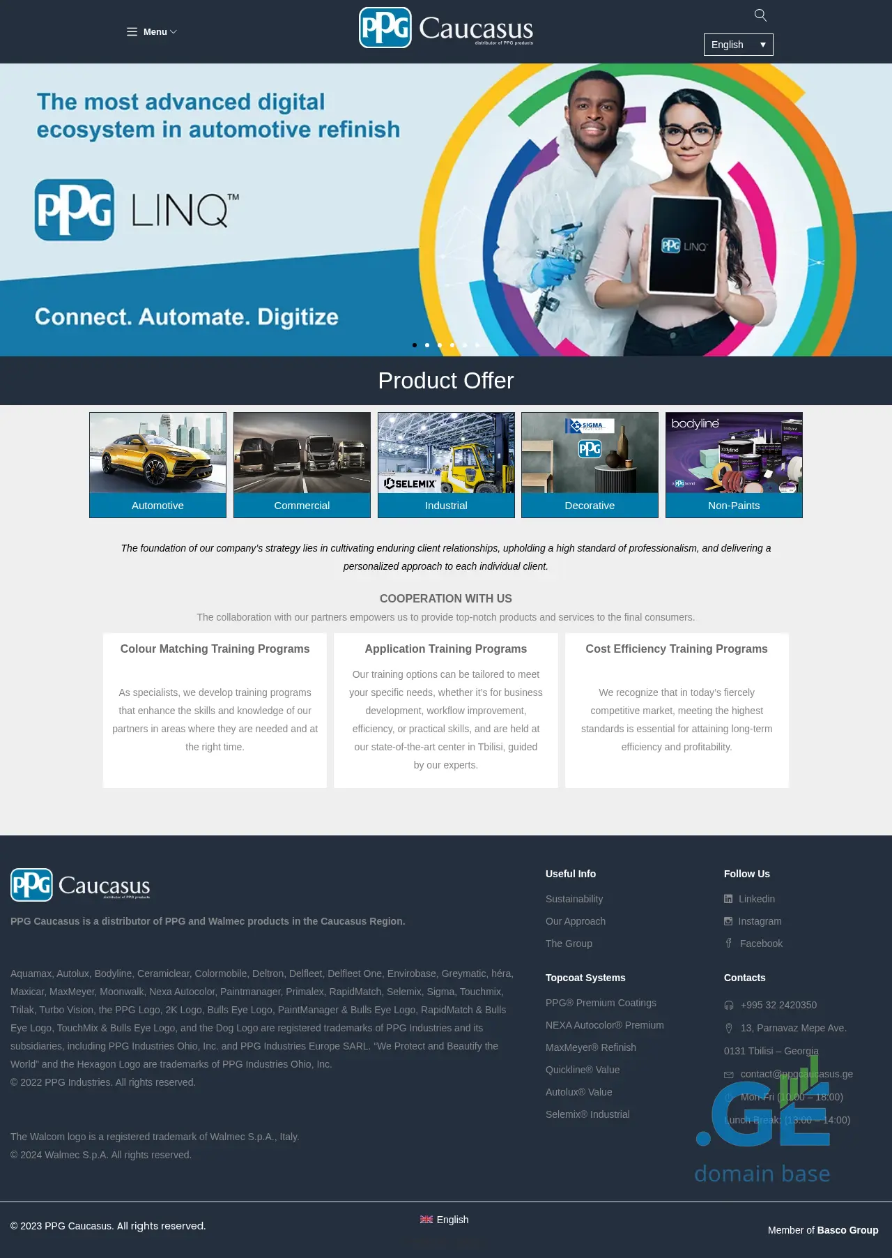 Screenshot of the site ppgcaucasus.ge