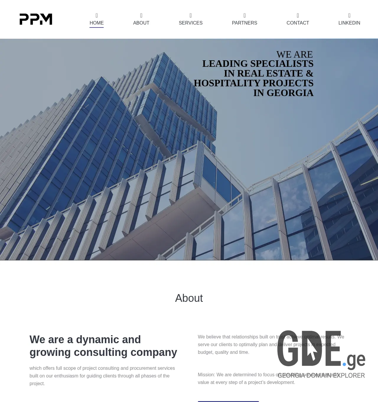 Screenshot of the site ppm.ge at 2025-12-02