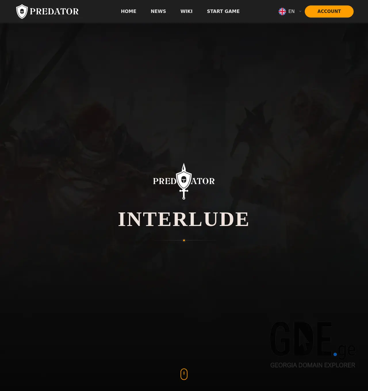 Screenshot of the site predator.ge at 2025-12-01