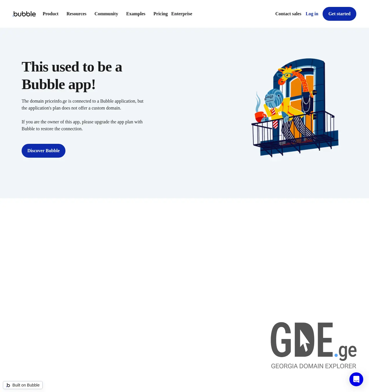 Screenshot of the site priceinfo.ge at 2025-12-02