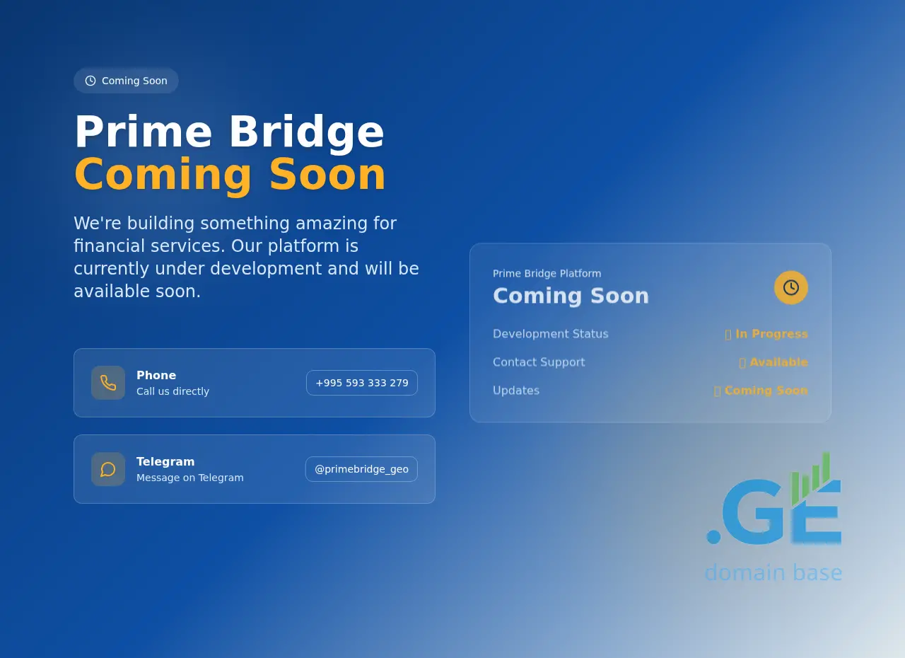 Screenshot of the site primebridge.ge