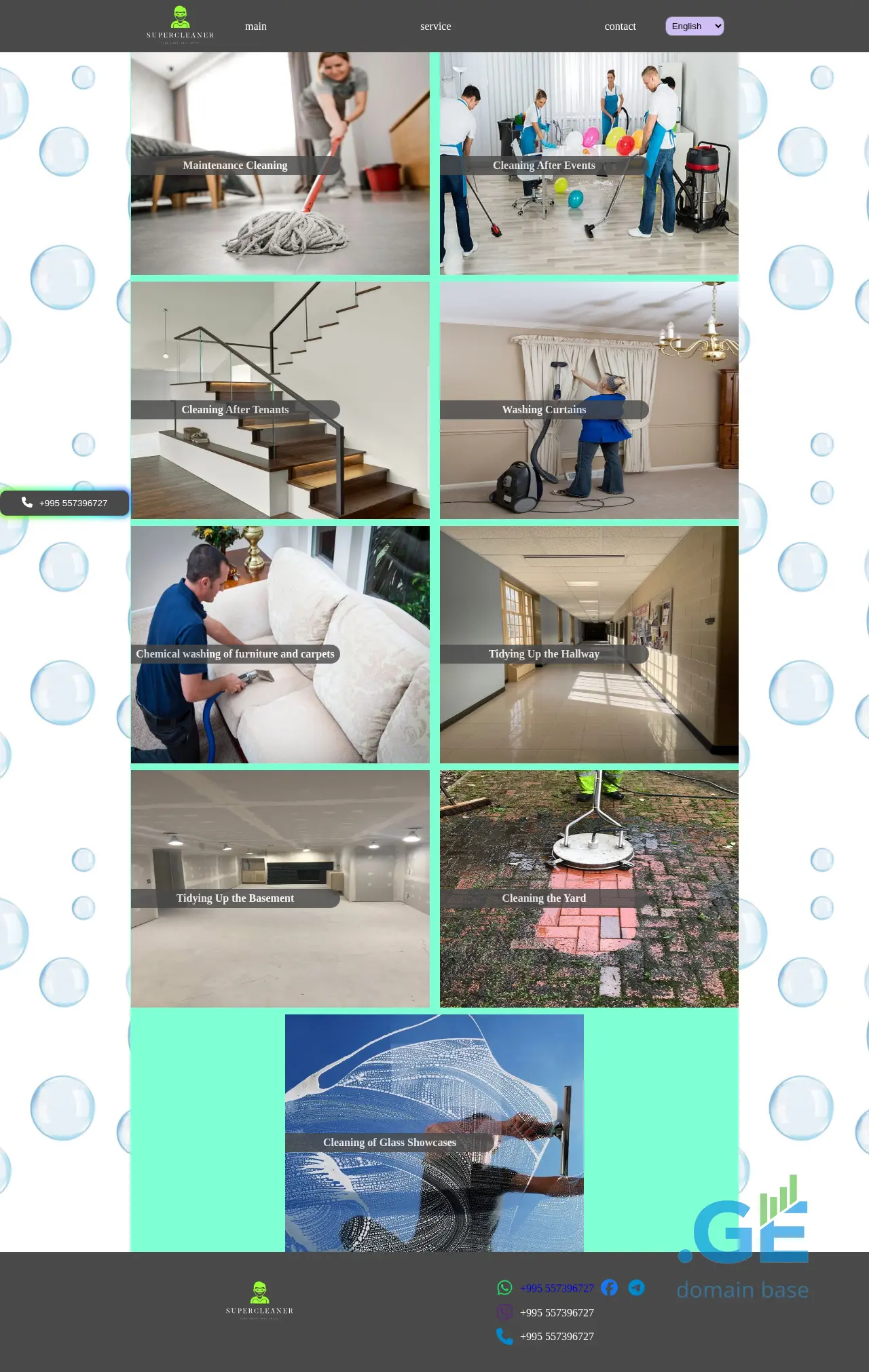 Screenshot of the site primeclean.ge
