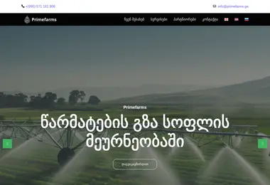 Screenshot of primefarms.ge