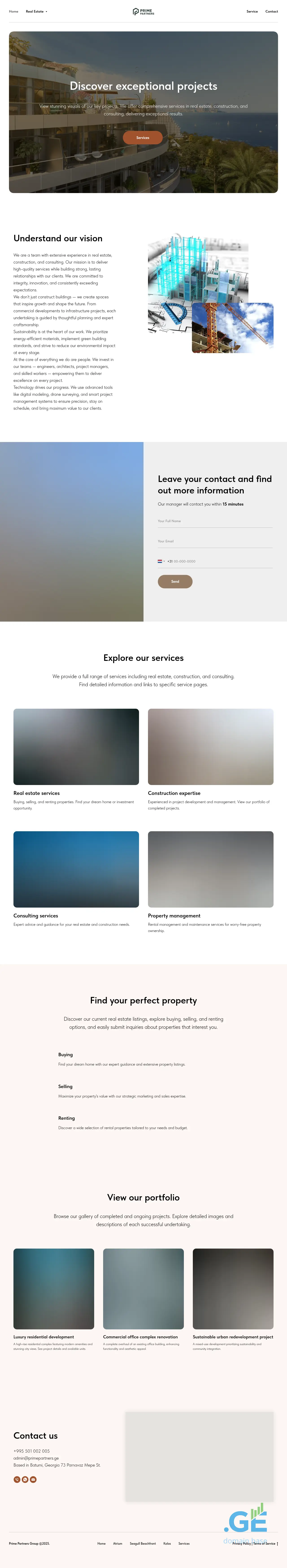 Screenshot of the site primepartners.ge
