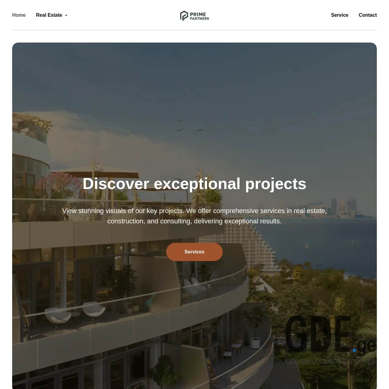 Screenshot of the site primepartners.ge at 2025-12-11