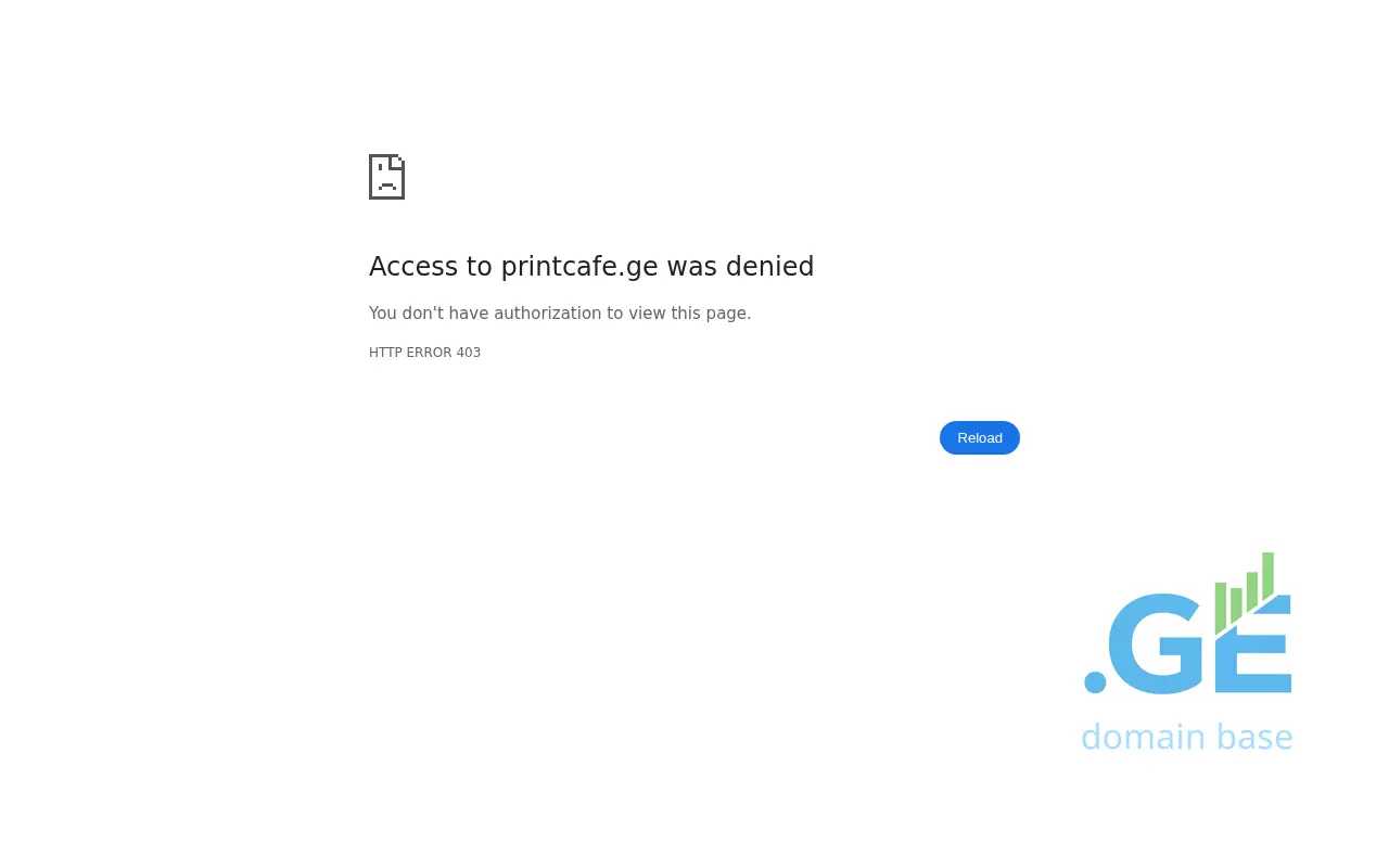Screenshot of the site printcafe.ge