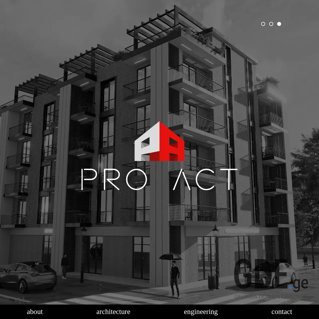 Screenshot of the site pro-act.ge at 2025-12-11