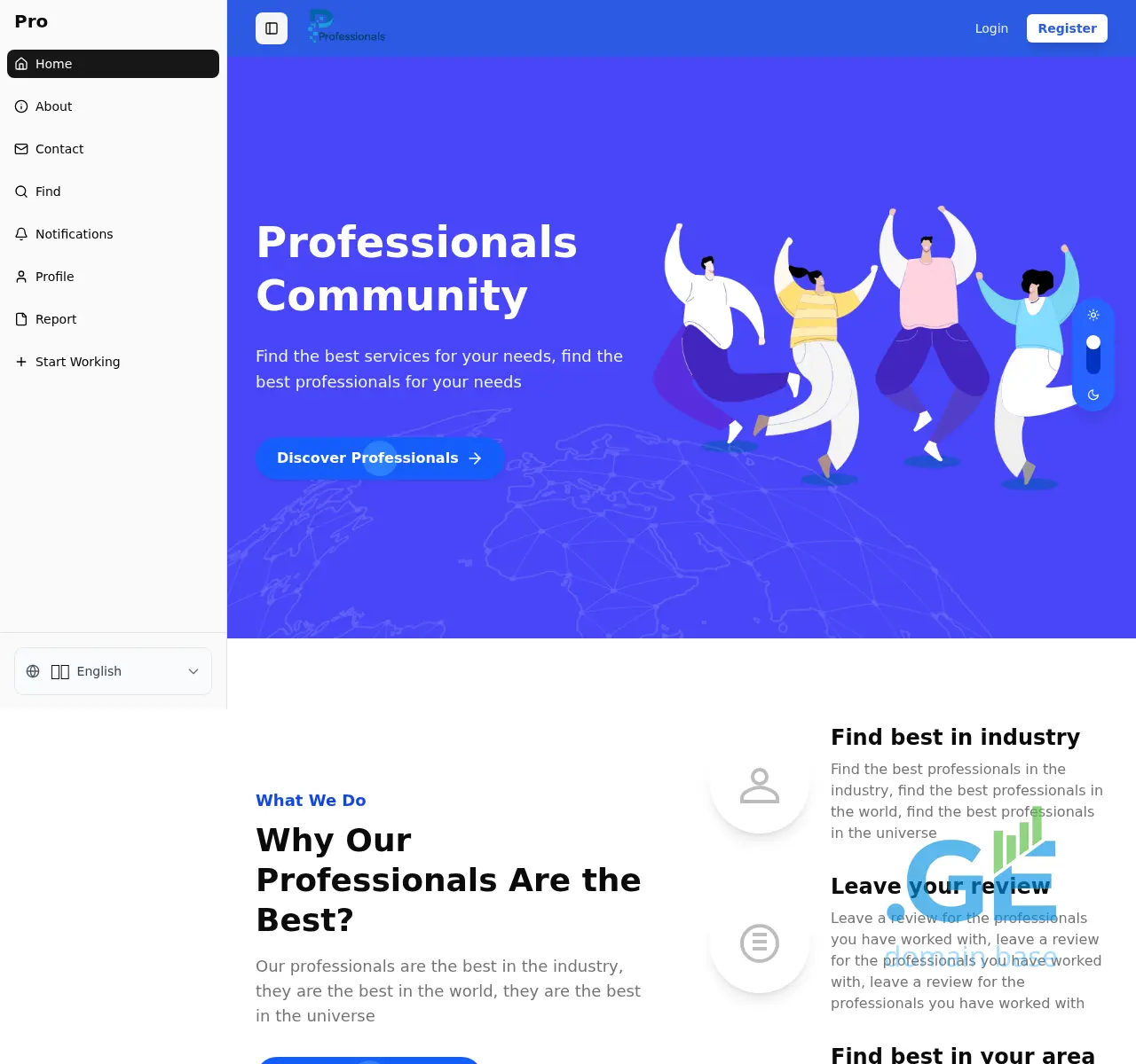 Screenshot of the site professionals.ge at 2025-11-02