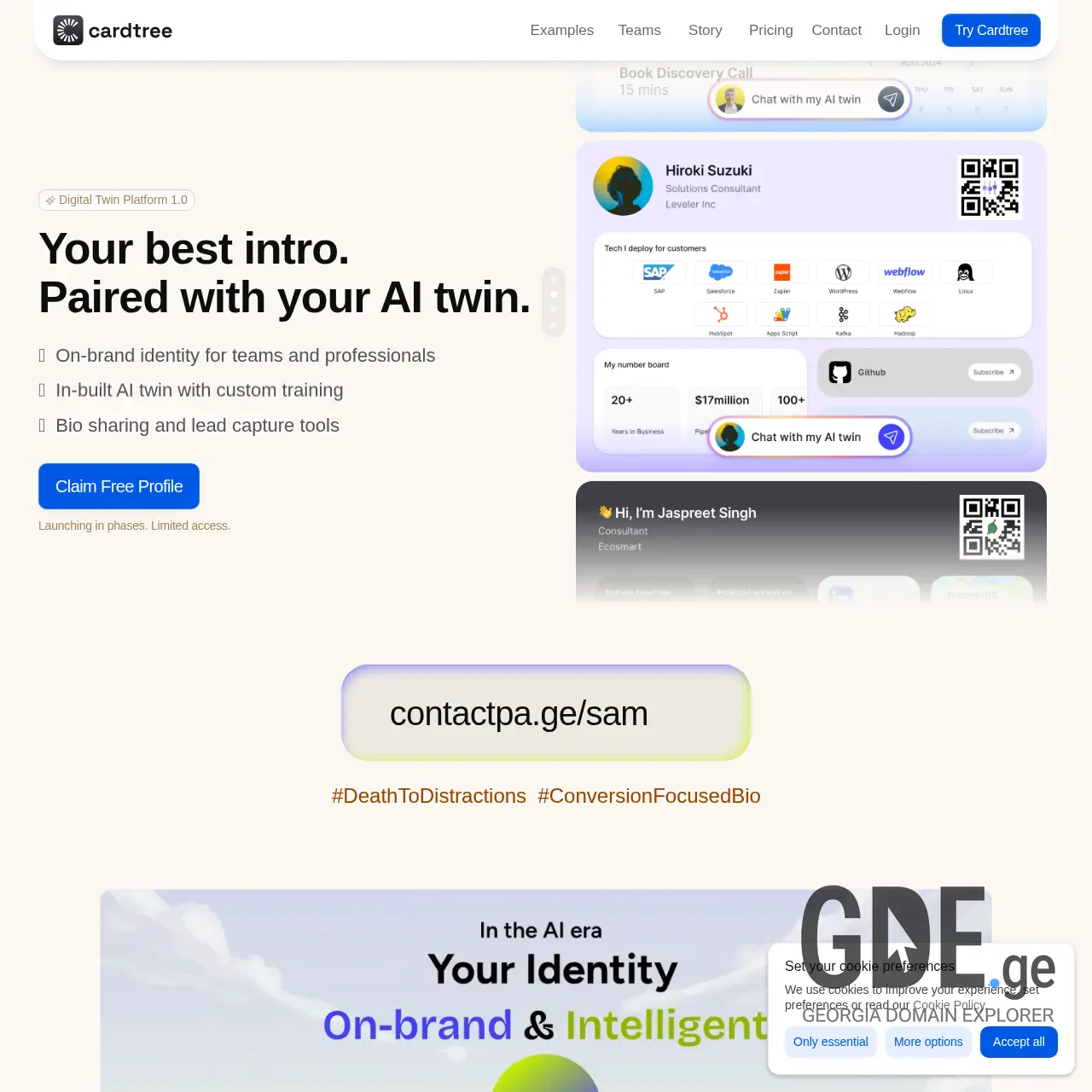 Screenshot of the site profilepa.ge at 2025-12-11