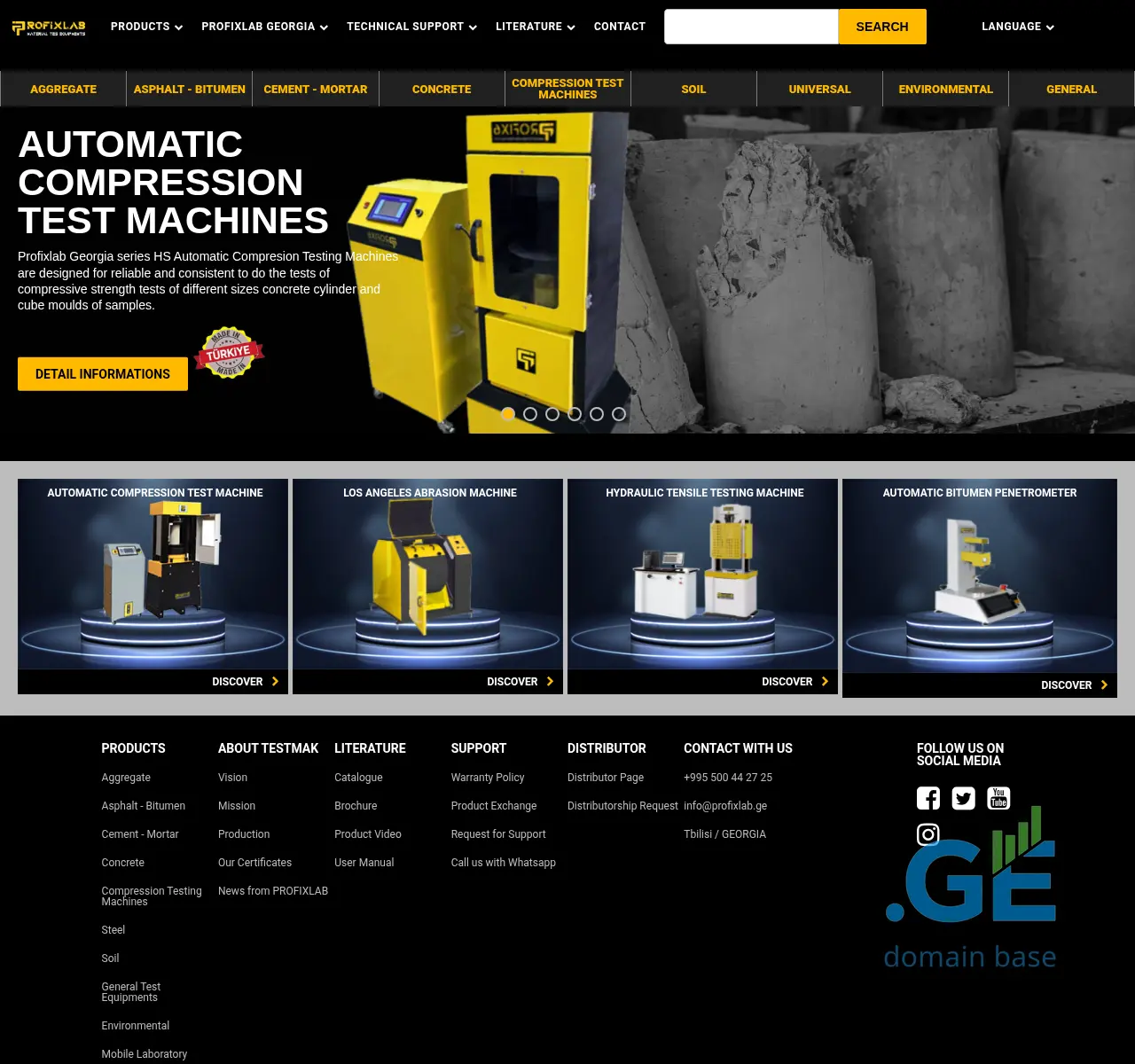 Screenshot of the site profixlab.ge at 2025-11-21