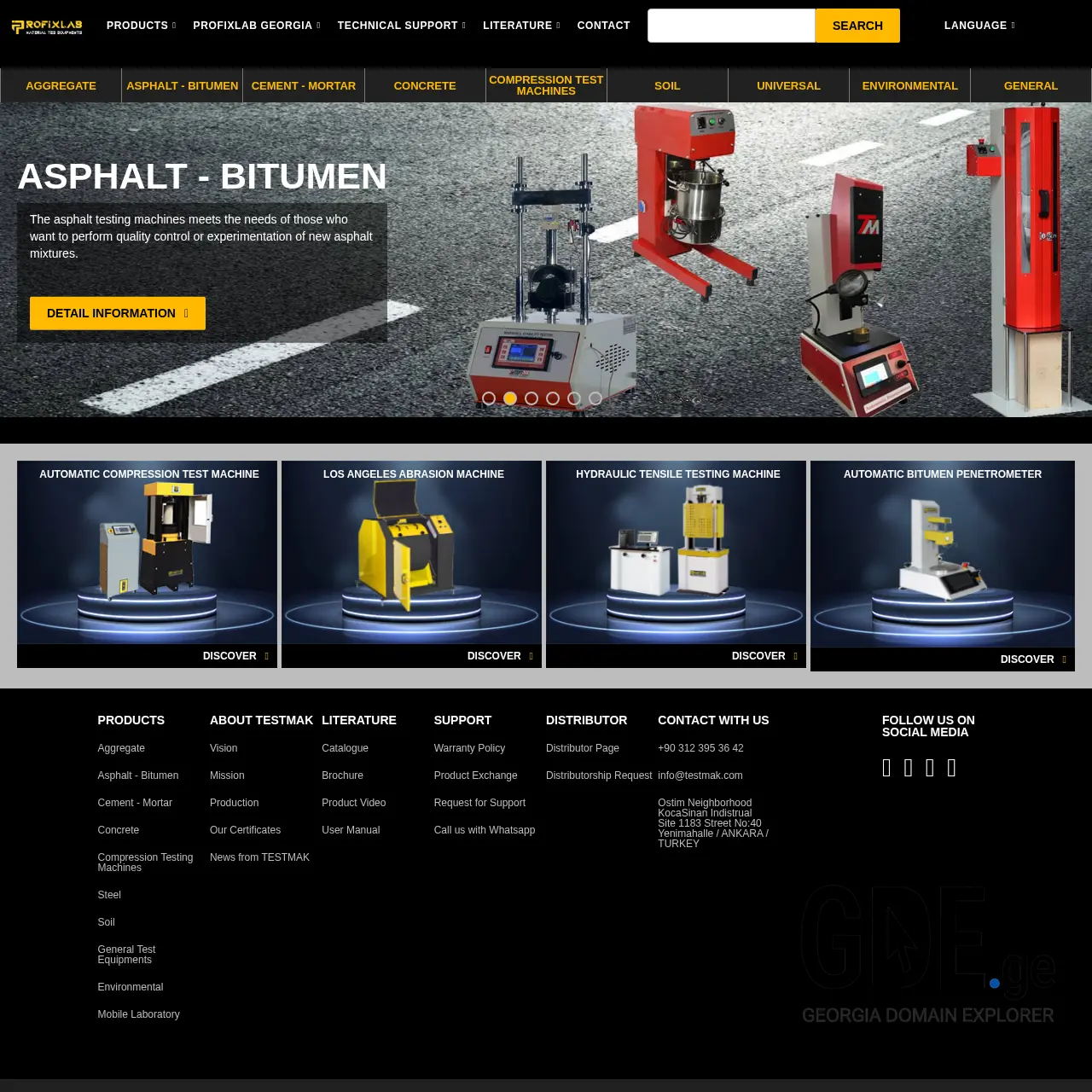 Screenshot of the site profixlab.ge at 2025-12-15