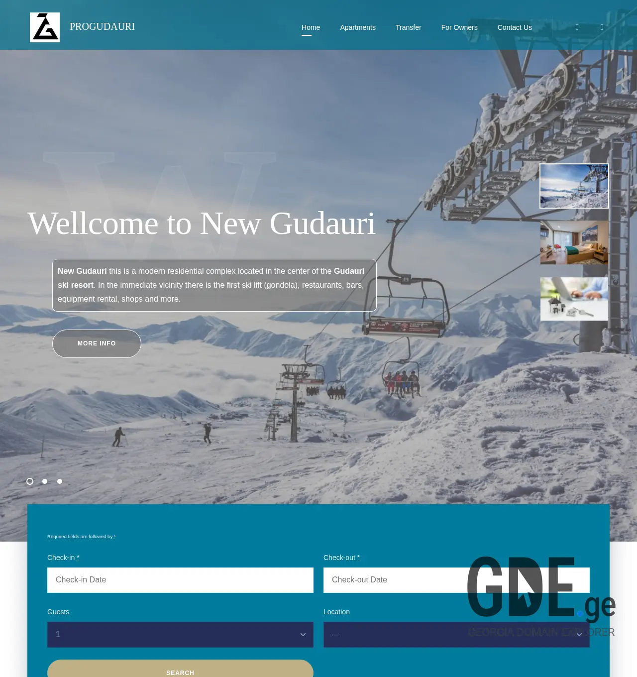 Screenshot of the site progudauri.ge at 2025-12-01