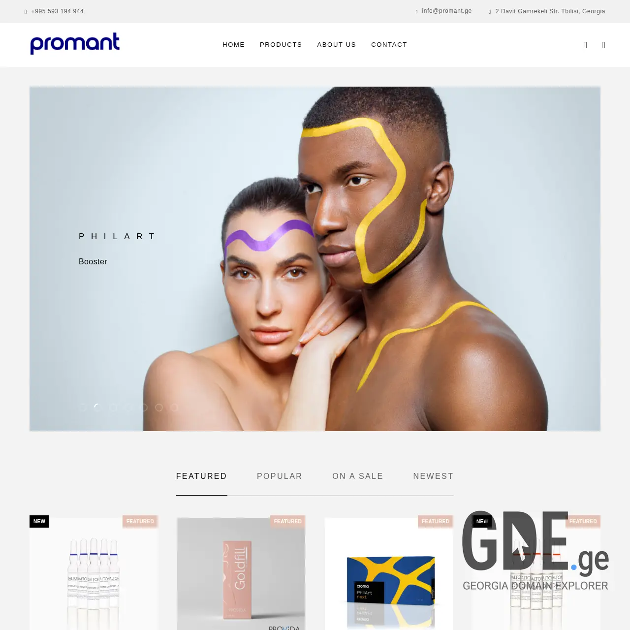 Screenshot of the site promant.ge at 2025-12-11