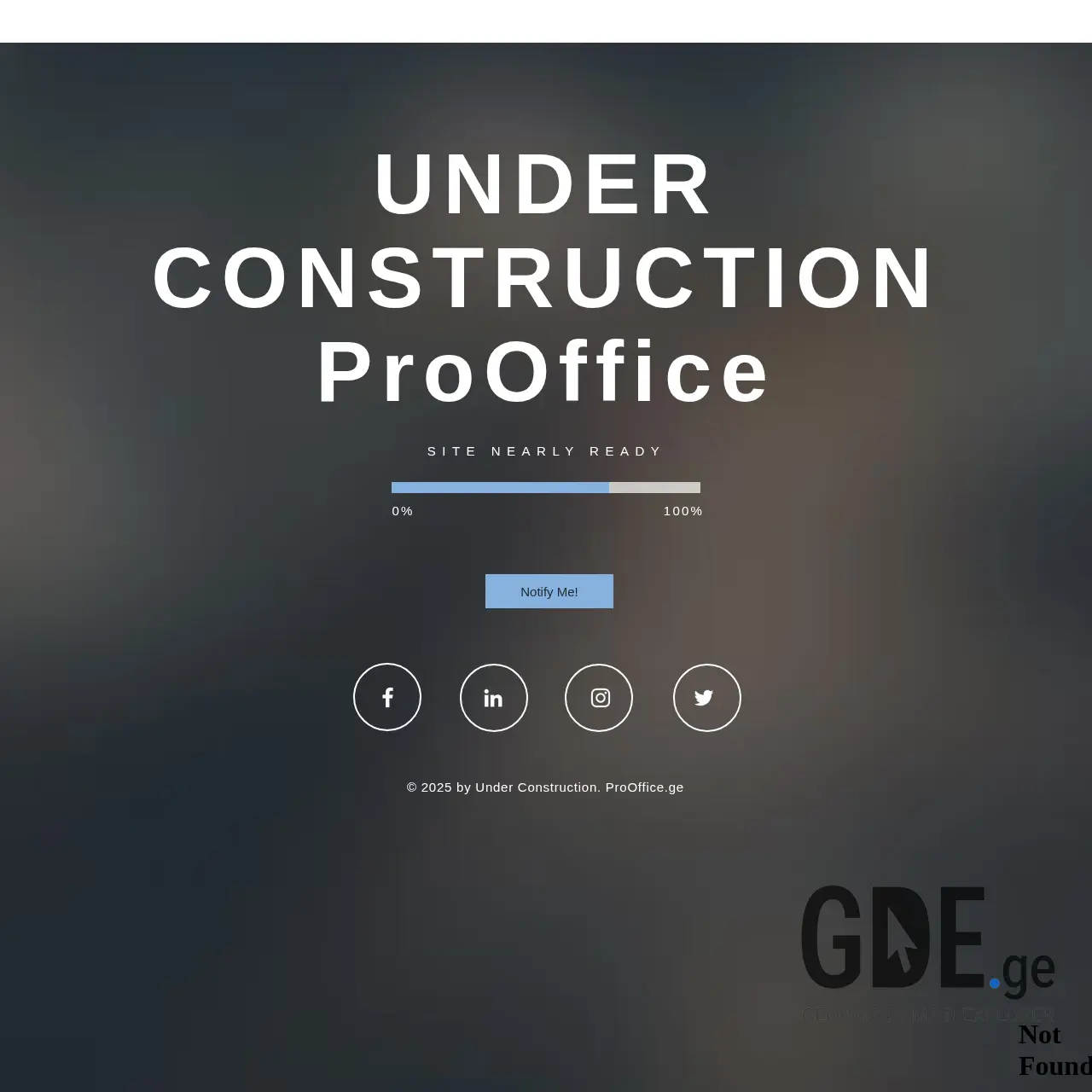 Screenshot of the site prooffice.ge at 2025-12-11