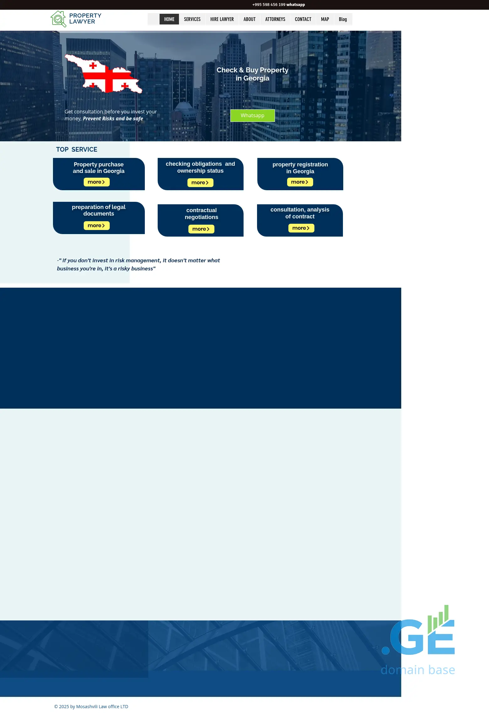 Screenshot of the site propertylawyer.ge