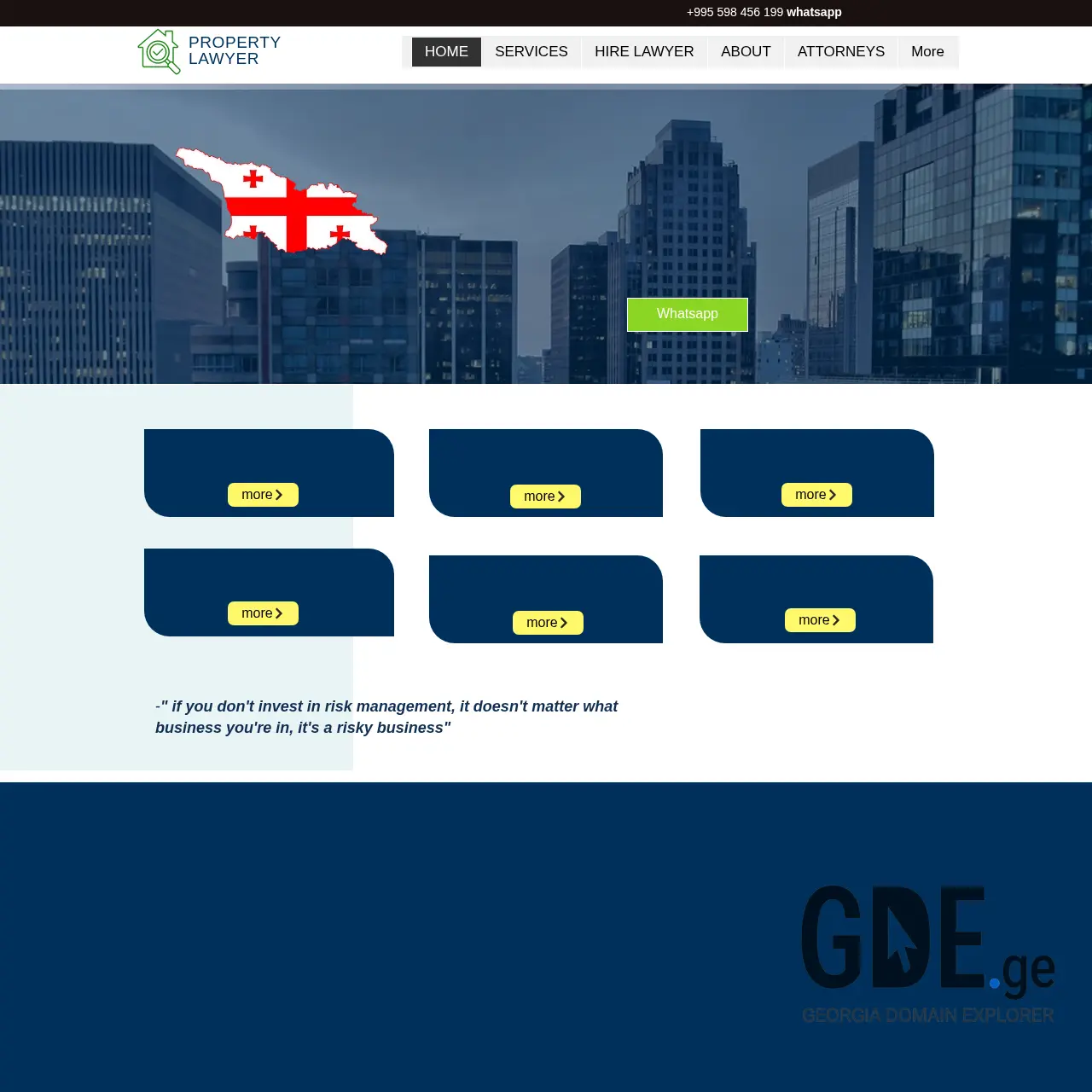 Screenshot of the site propertylawyer.ge at 2025-12-11