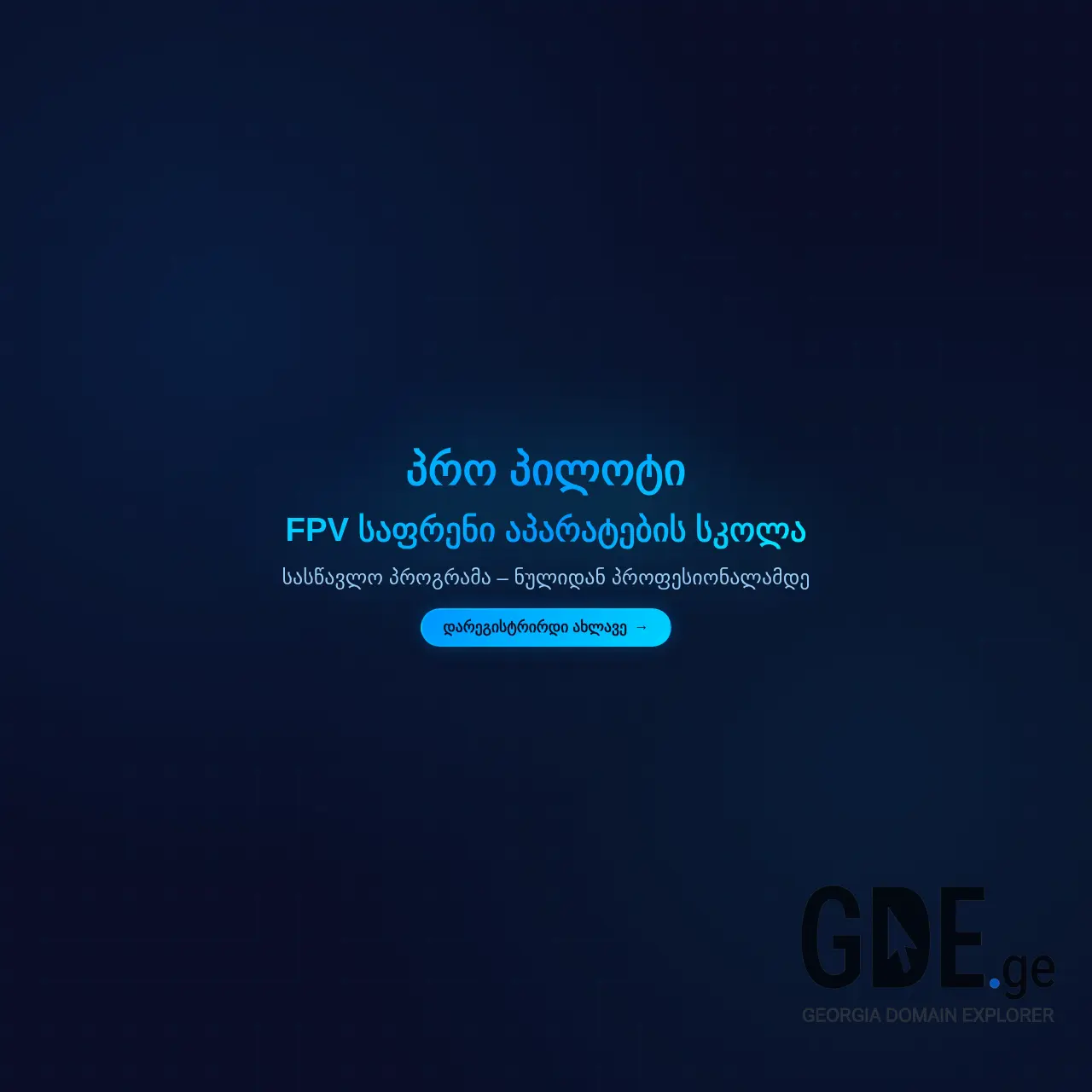 Screenshot of the site propilot.ge at 2026-01-22