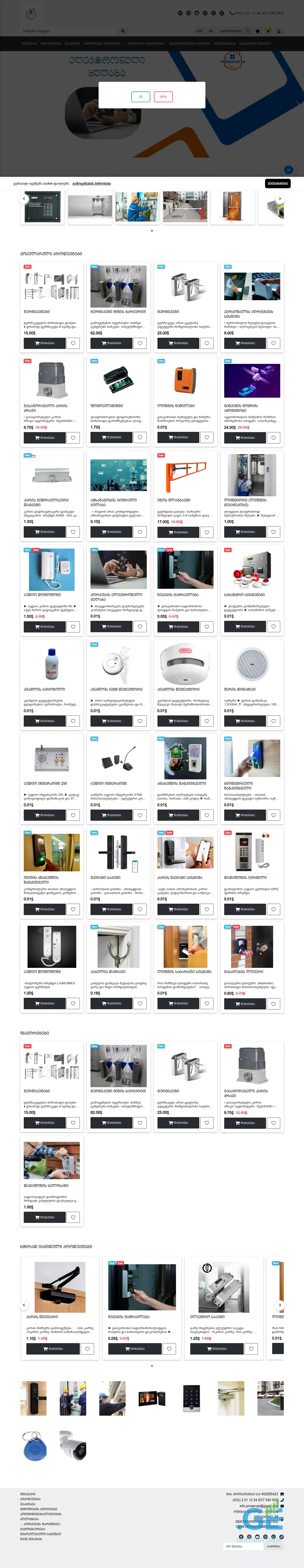 Screenshot of the site proservisi.ge