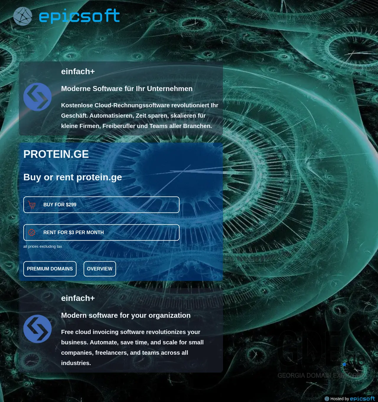 Screenshot of the site protein.ge at 2025-12-01