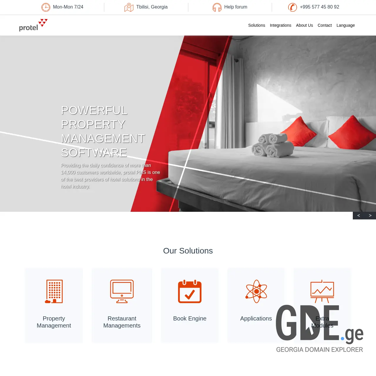 Screenshot of the site protel.ge at 2025-12-11