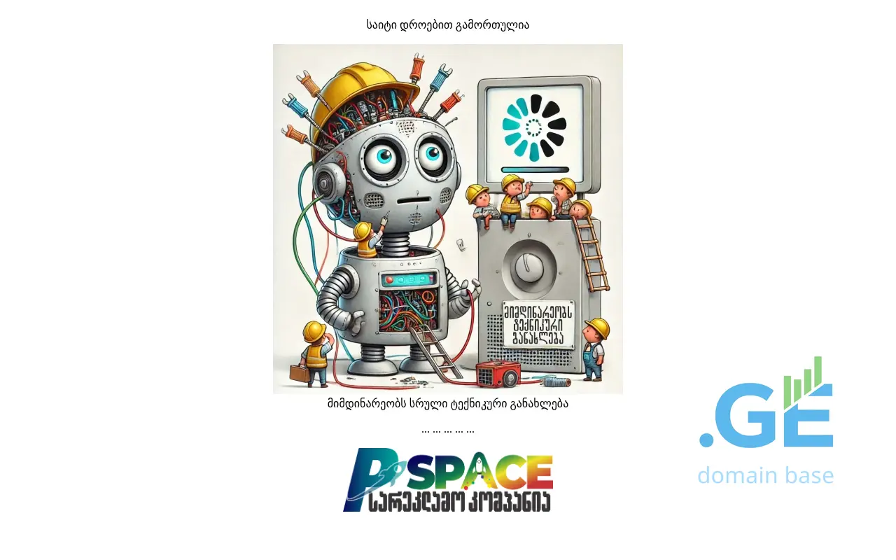 Screenshot of the site pspace.ge