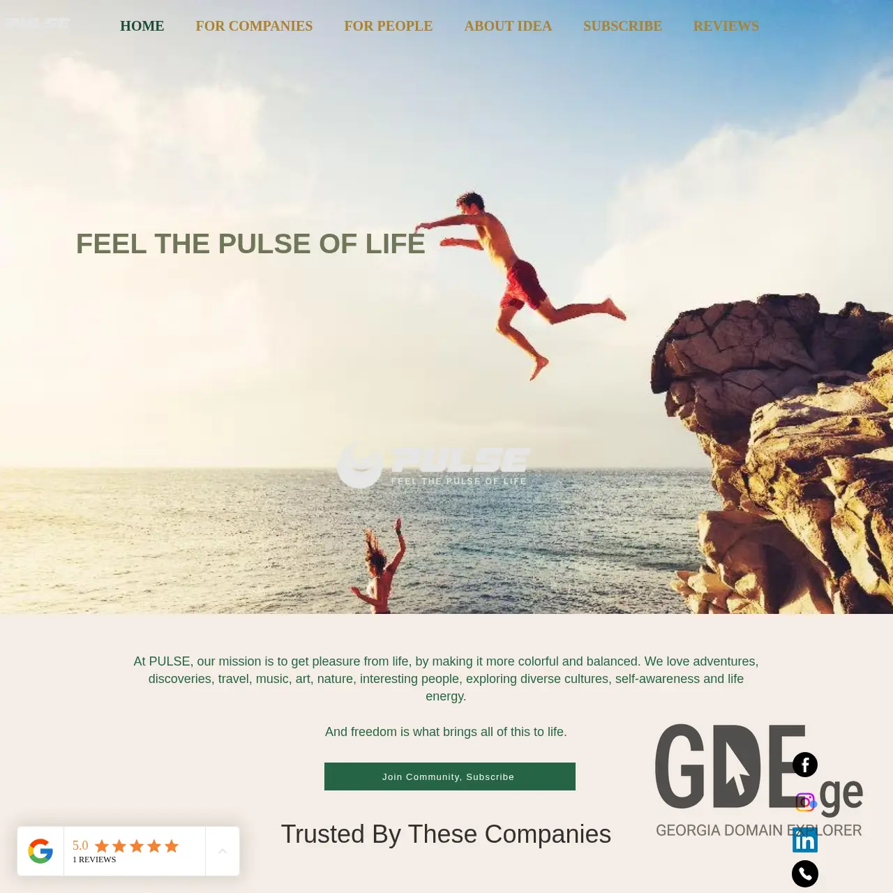 Screenshot of the site pulselife.ge at 2025-12-11