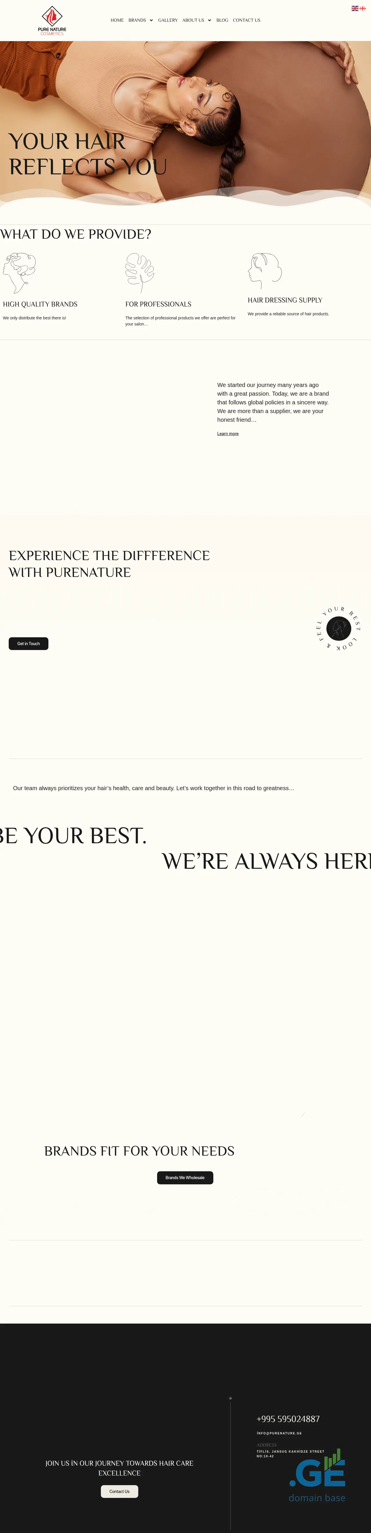 Screenshot of the site purenature.ge