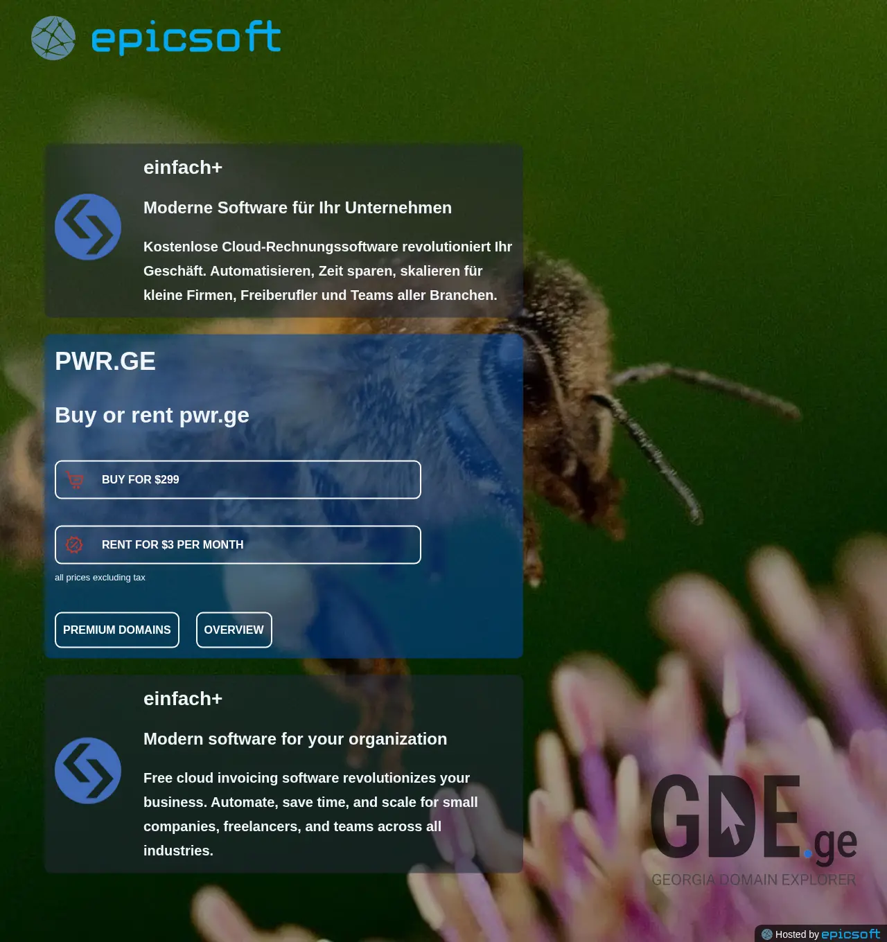 Screenshot of the site pwr.ge at 2025-12-03