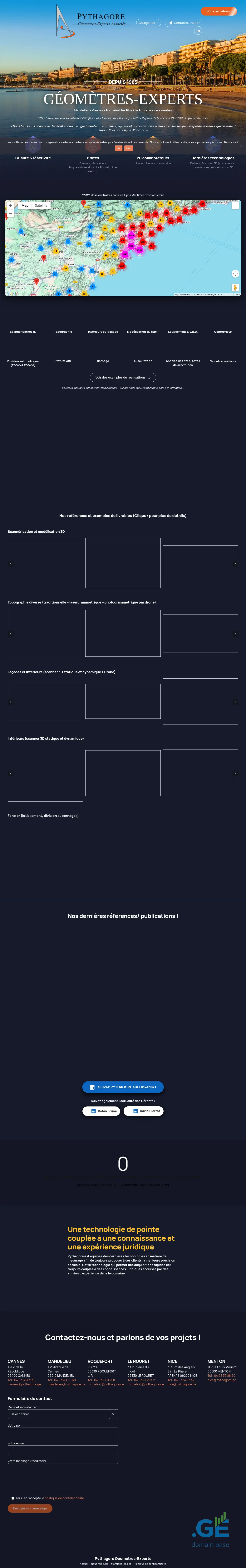 Screenshot of the site pythagore.ge at 2025-10-11