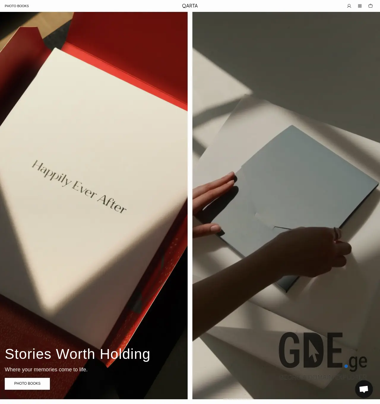 Screenshot of the site qarta.ge at 2025-12-03