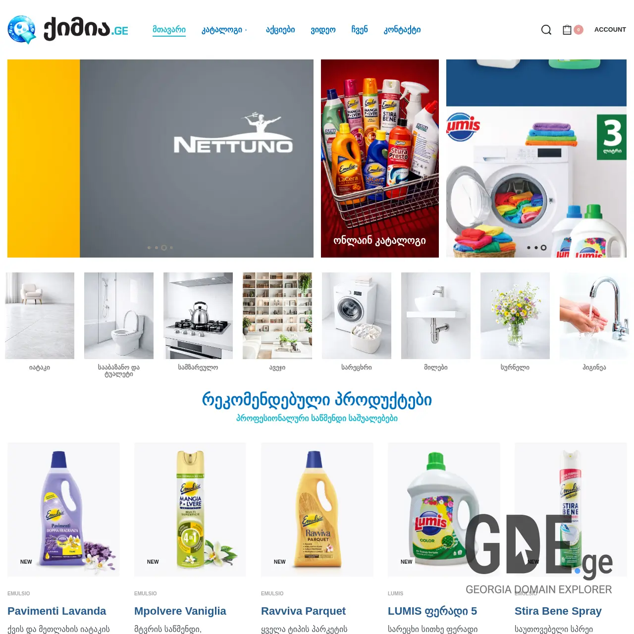 Screenshot of the site qimia.ge at 2026-02-11