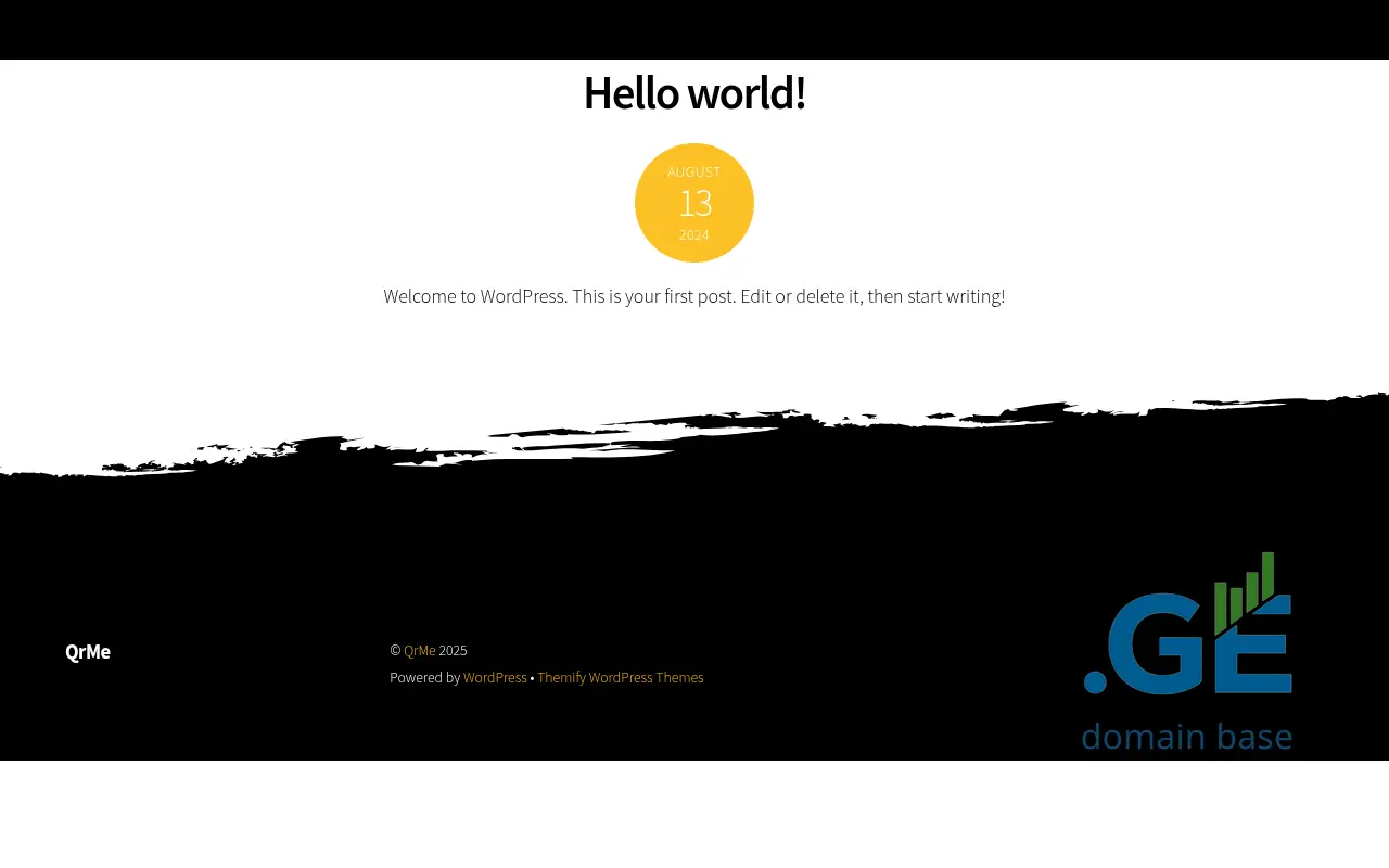 Screenshot of the site qrme.ge