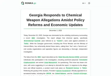Screenshot of qronika.ge