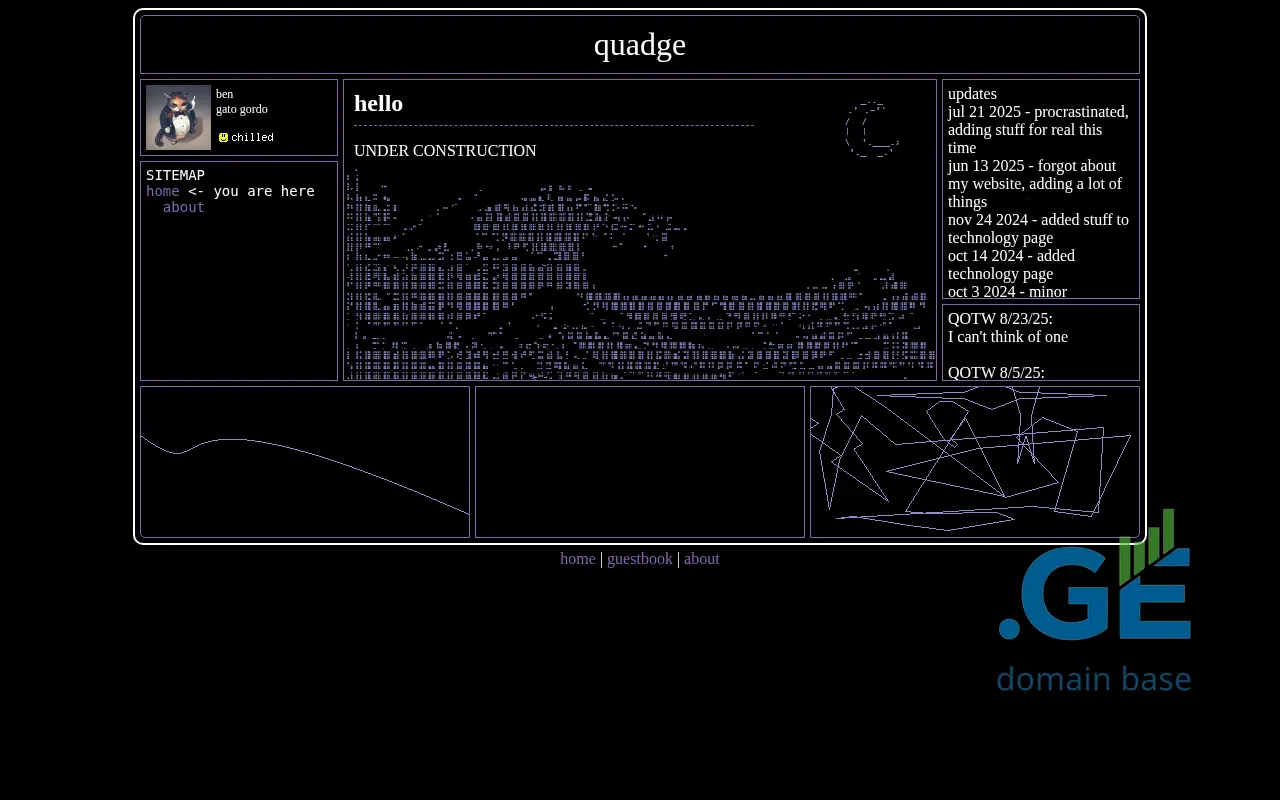 Screenshot of the site quad.ge