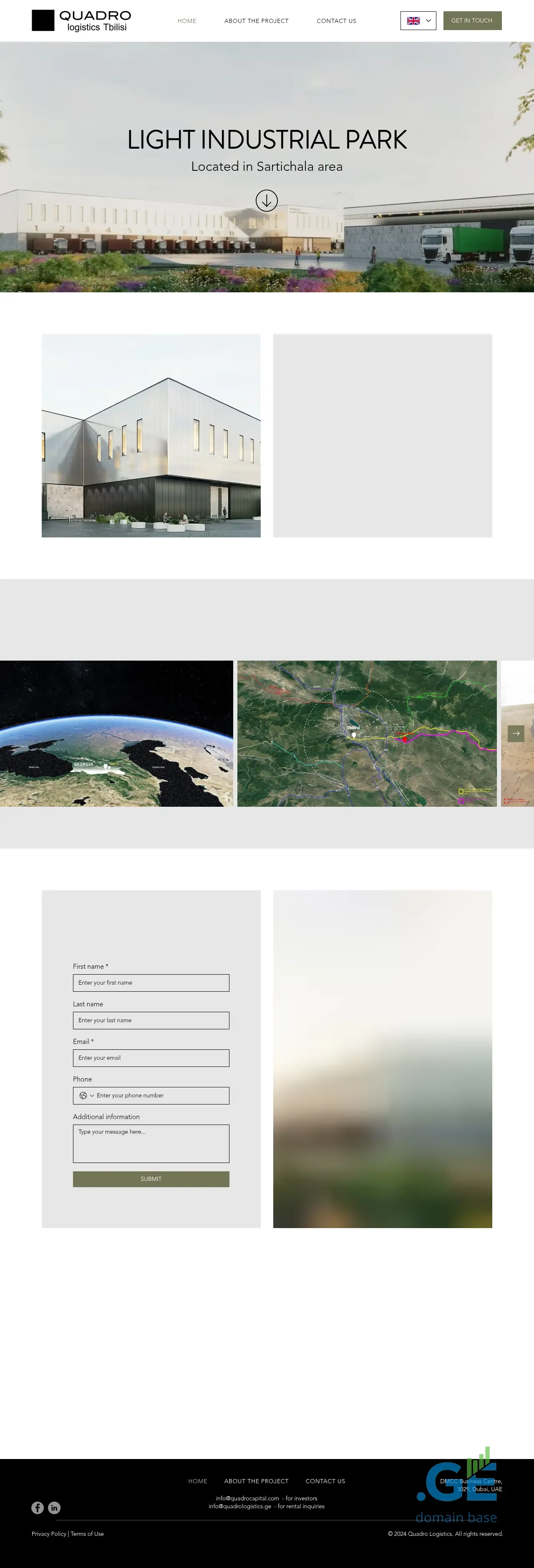 Screenshot of the site quadrologistics.ge