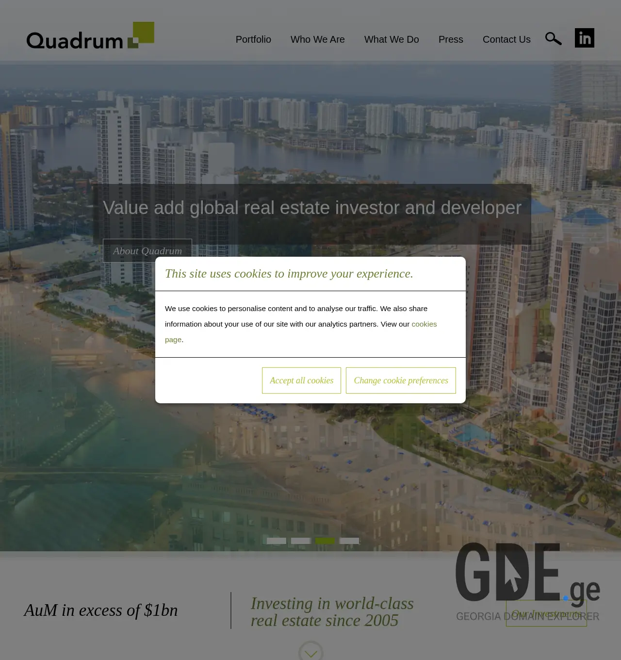 Screenshot of the site quadrum.ge at 2025-12-03