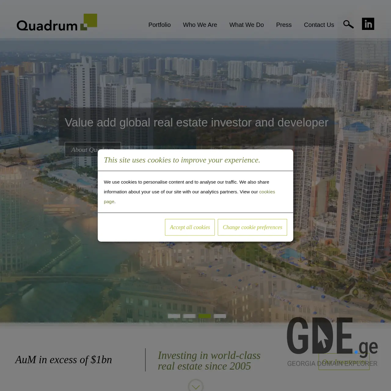 Screenshot of the site quadrumgeorgia.ge at 2025-12-11