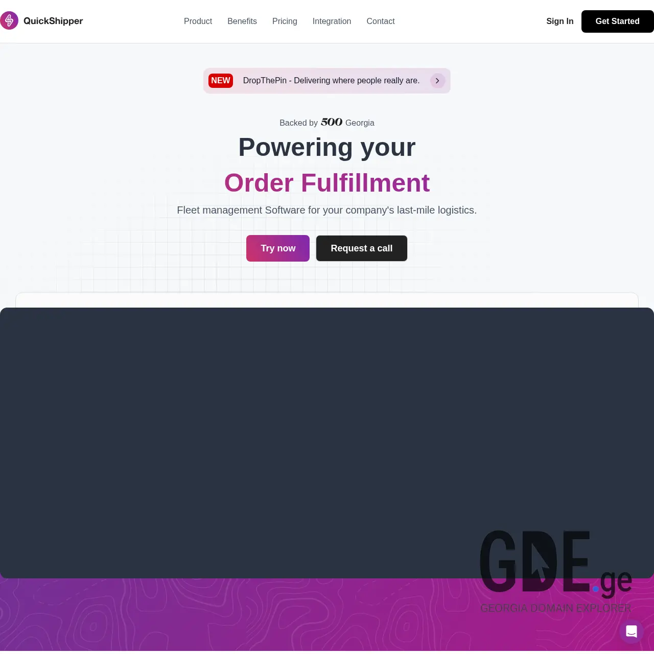 Screenshot of the site quickshipper.ge at 2025-12-11
