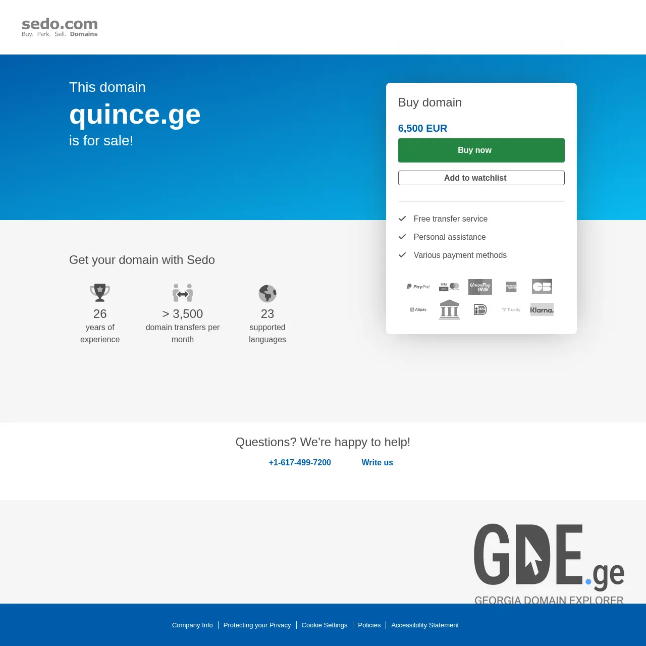 Screenshot of the site quince.ge at 2025-12-11