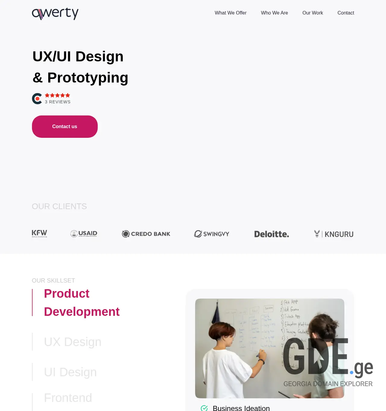 Screenshot of the site qwerty.ge at 2025-12-01
