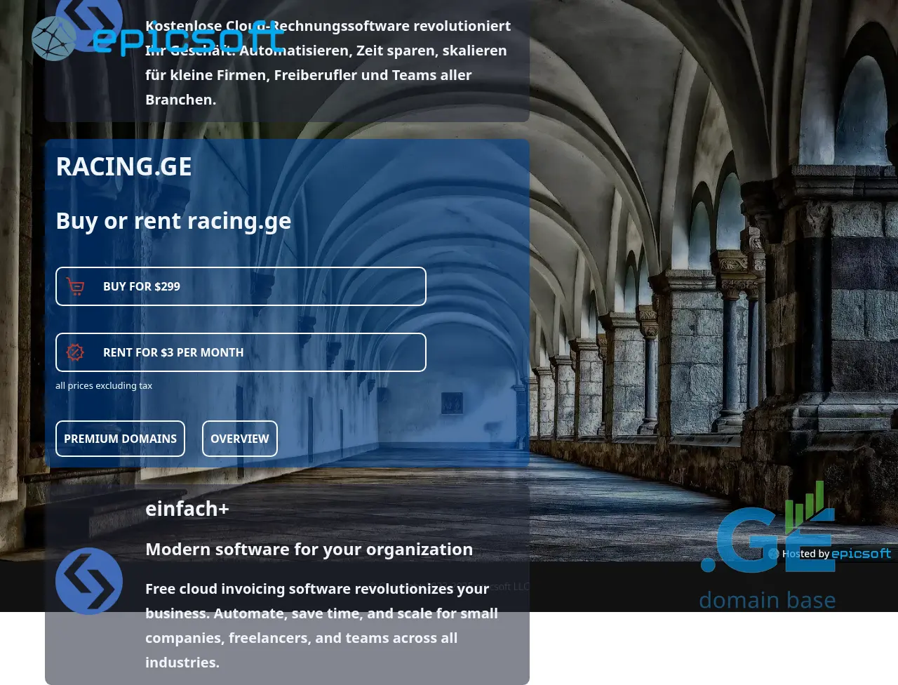 Screenshot of the site racing.ge