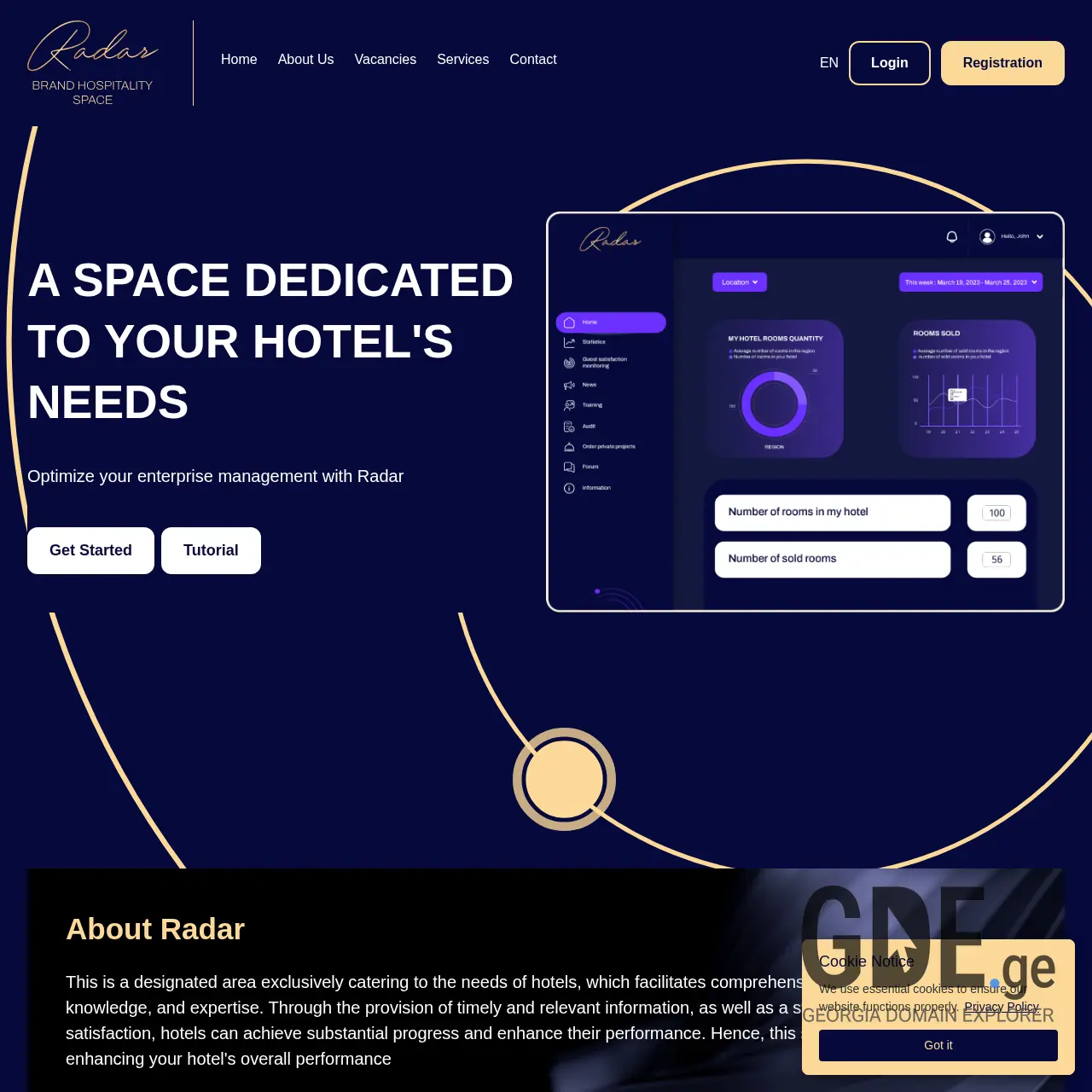 Screenshot of the site radars.ge at 2025-12-11