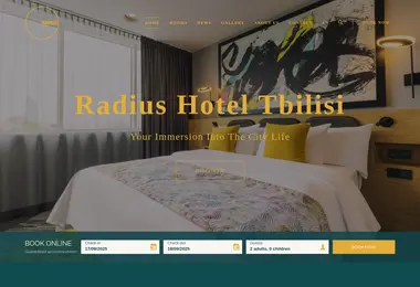 Screenshot of radiushotels.ge