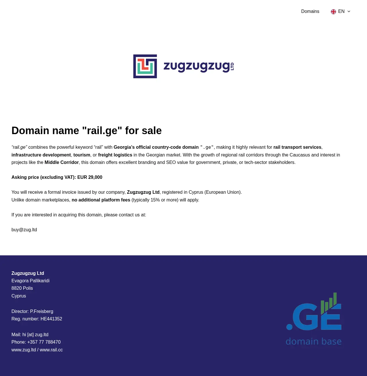 Screenshot of the site rail.ge