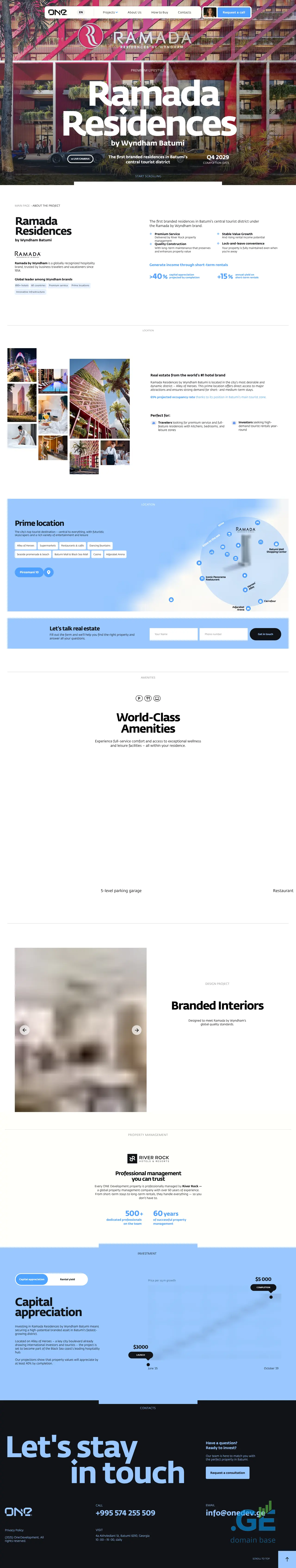 Screenshot of the site ramada.ge