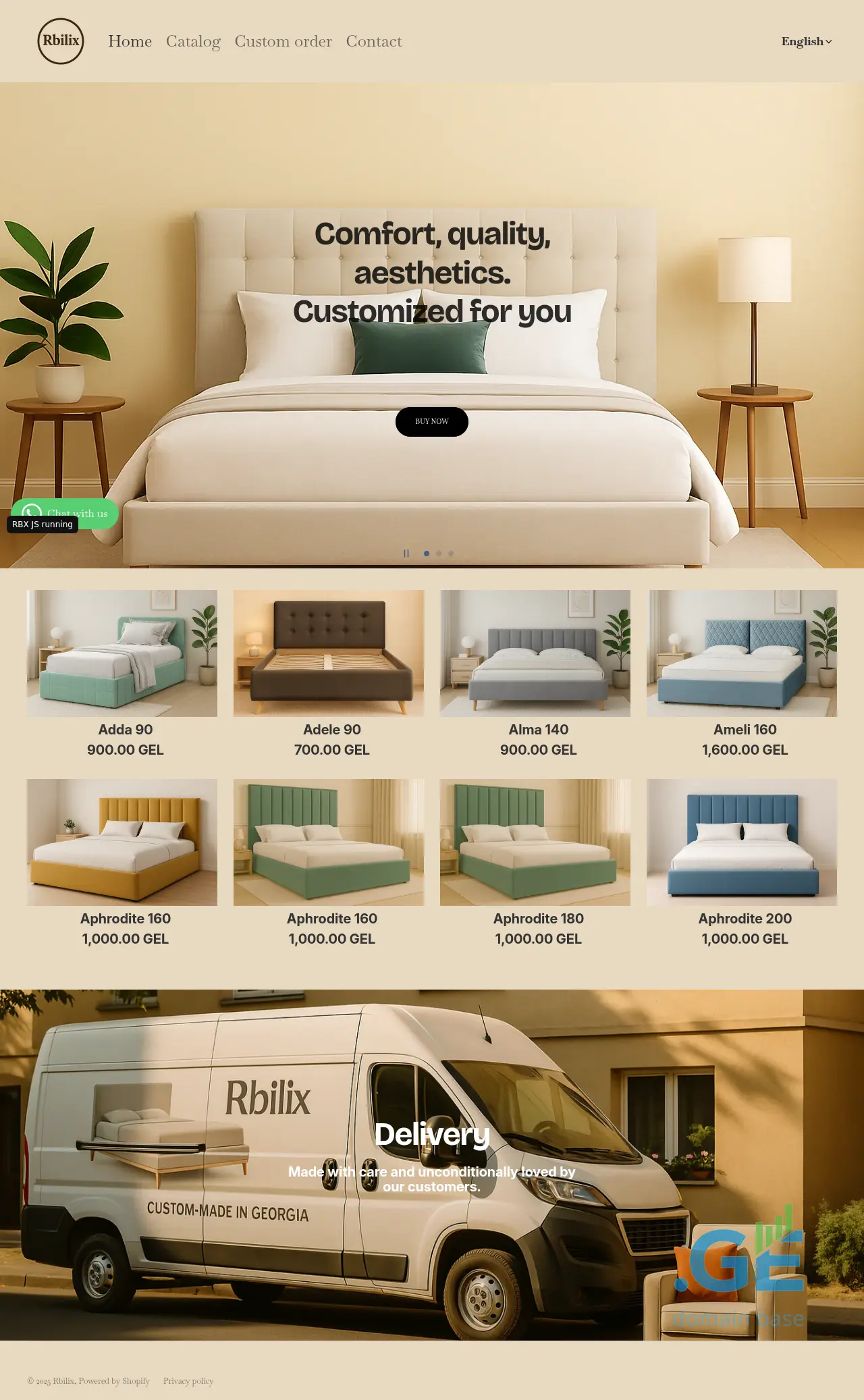 Screenshot of the site rbilix.ge