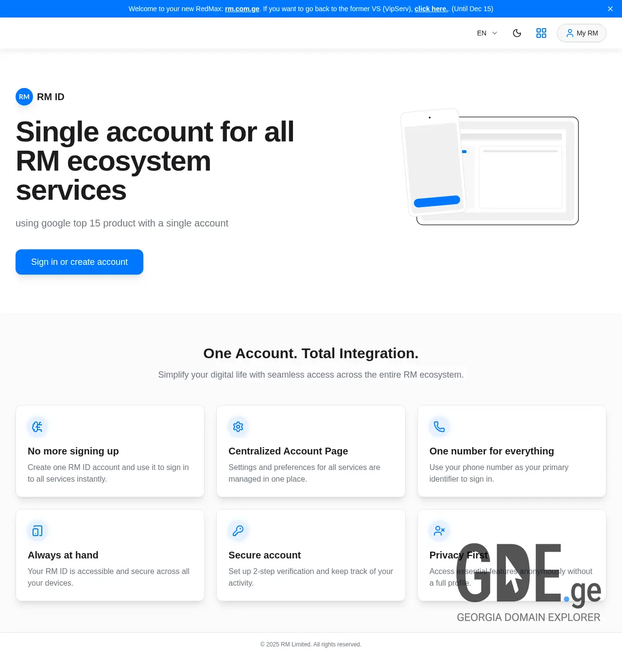 Screenshot of the site reactx.com.ge at 2025-12-03