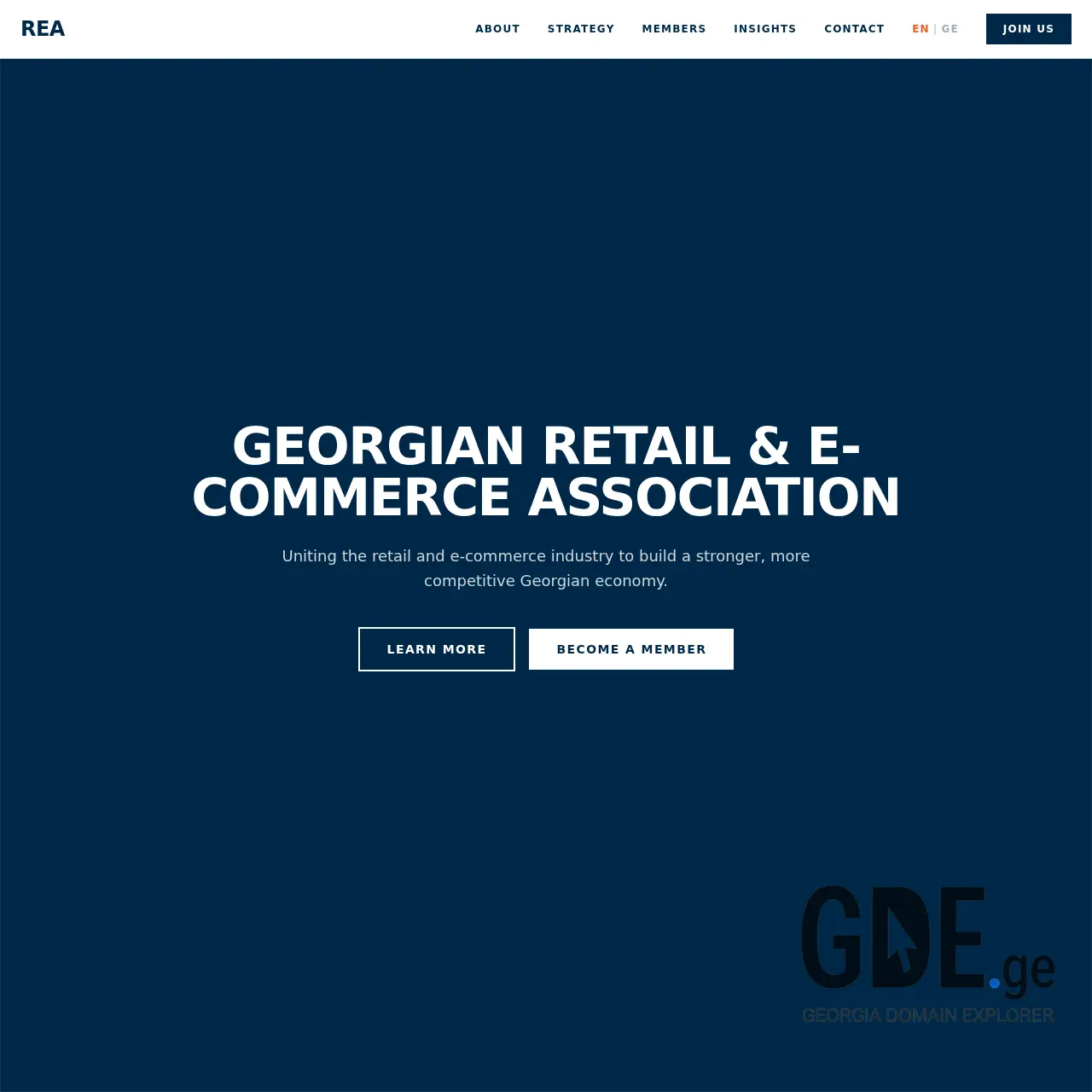 Screenshot of the site reageorgia.ge at 2026-02-10